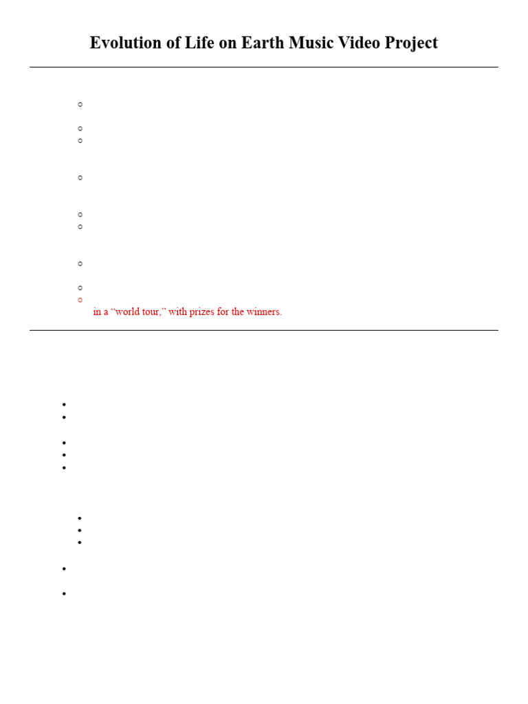 Evolution of Life Music Video Project | PDF | Stratigraphy | Geology