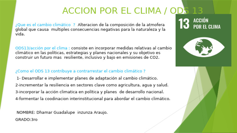 Acción Climática y ODS 13: Estrategias Clave | PDF