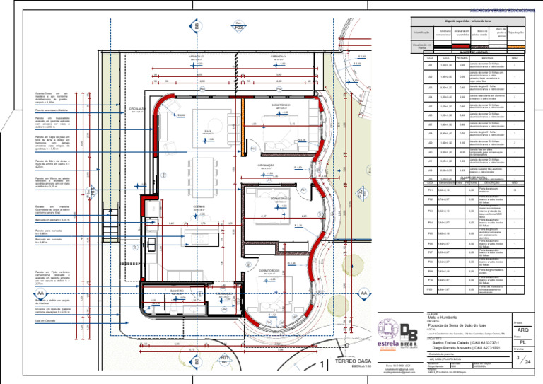 24003.f3 A2 - Casa - Planta Baixa | PDF | Engenharia Civil | Elementos ...