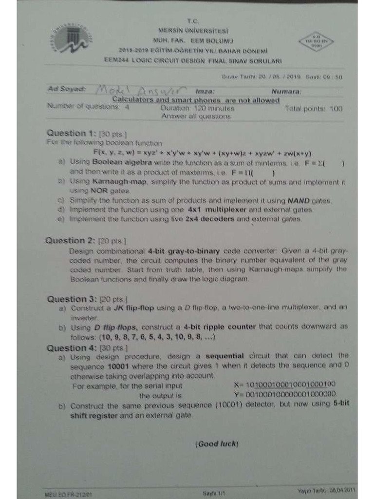 Logic Final F18-Sol | PDF