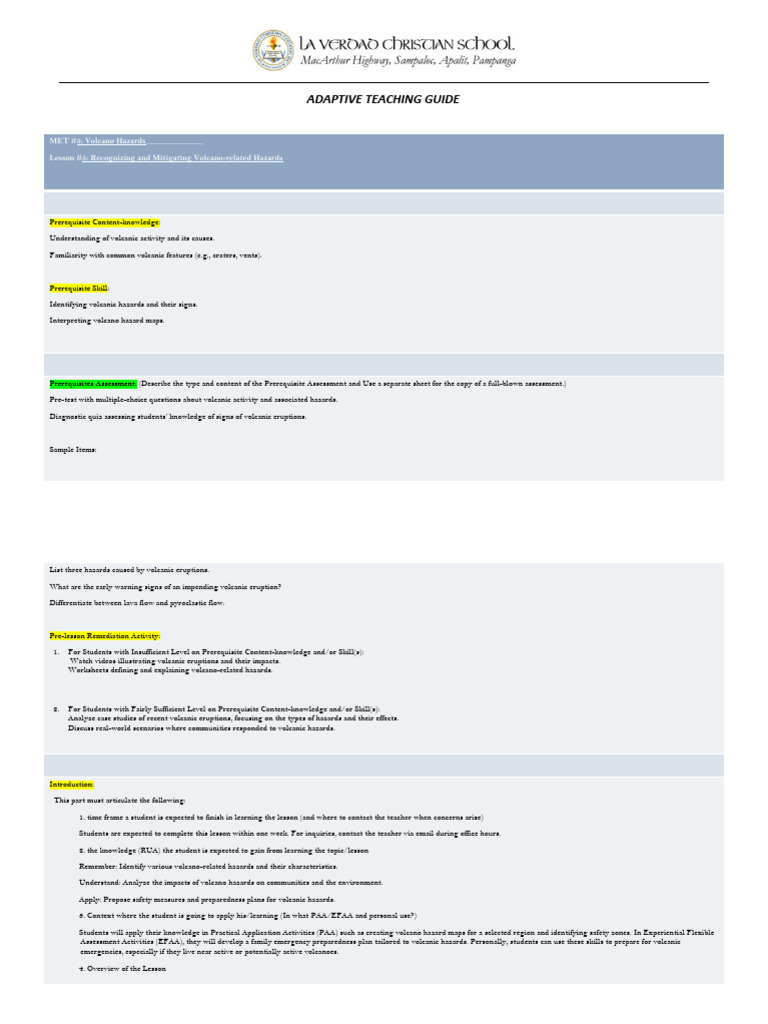 5 Volcano Hazards Pdf Volcano Types Of Volcanic Eruptions