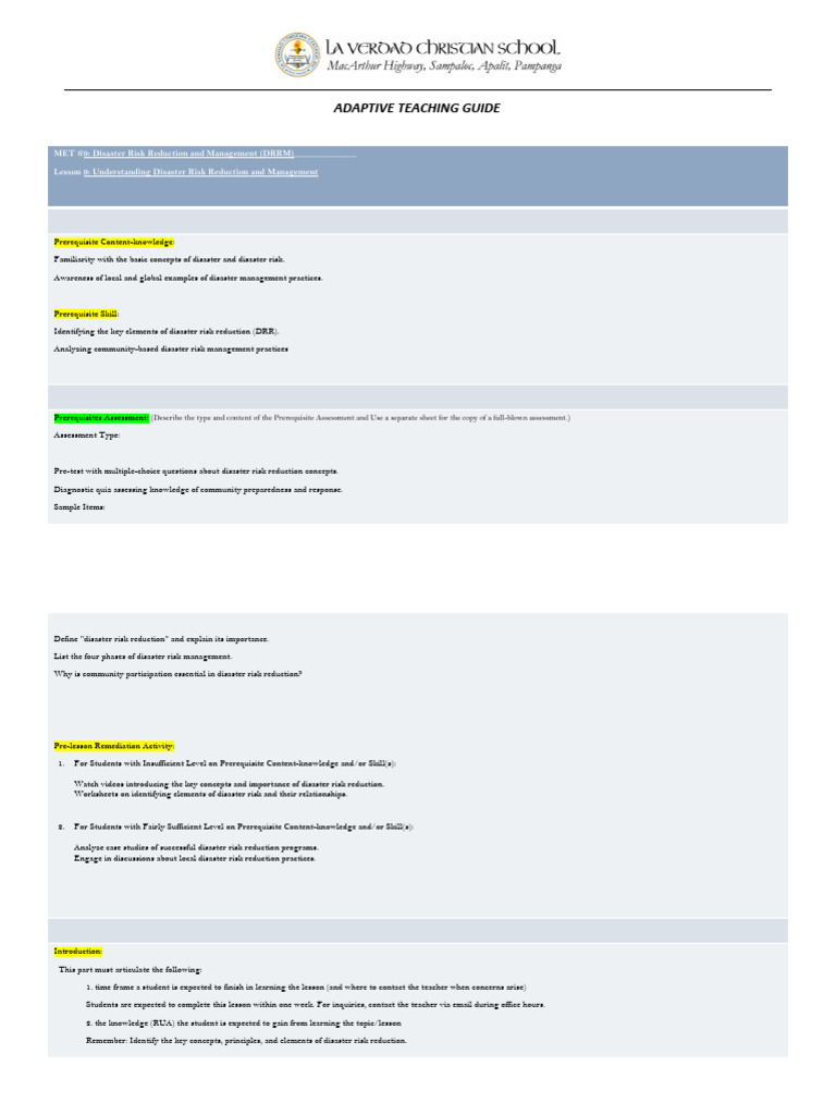 9 Disaster Risk Reduction and Management (DRRM) ATG | PDF | Disaster ...