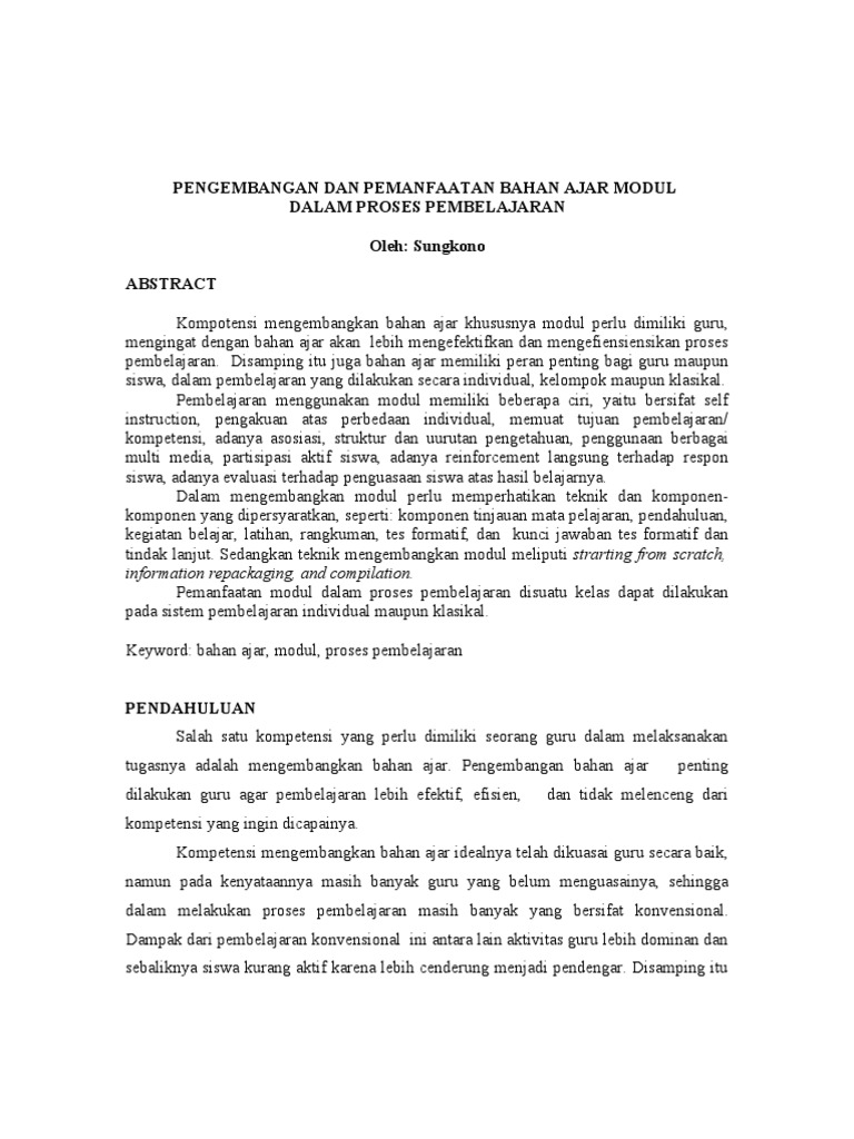 Artikel Bahan Ajar-modul
