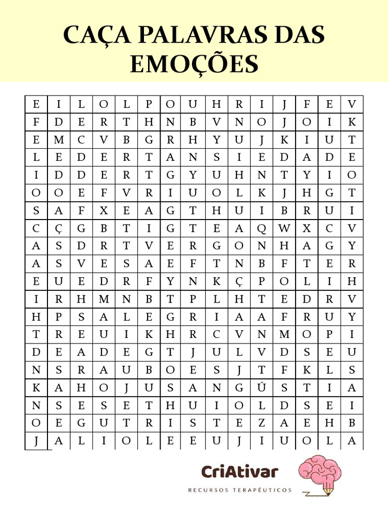 Caça-Palavras das Emoções | PDF