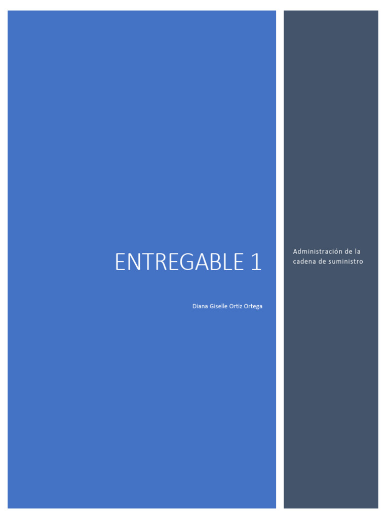 Administracion de La Cadena de Suministro Entregable | PDF | Lean ...