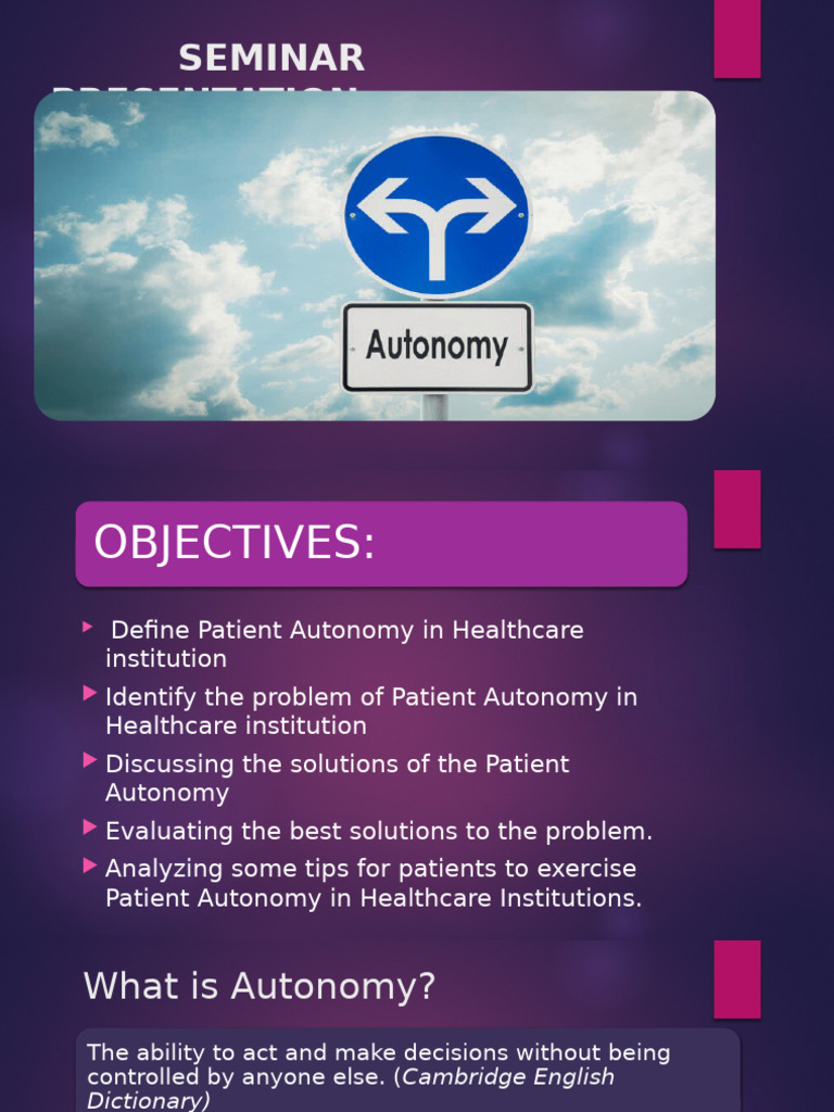 Autonomy | PDF | Informed Consent | Autonomy