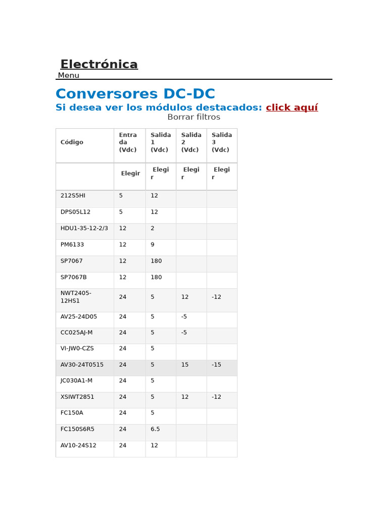 DC-DC Converters Product List | PDF