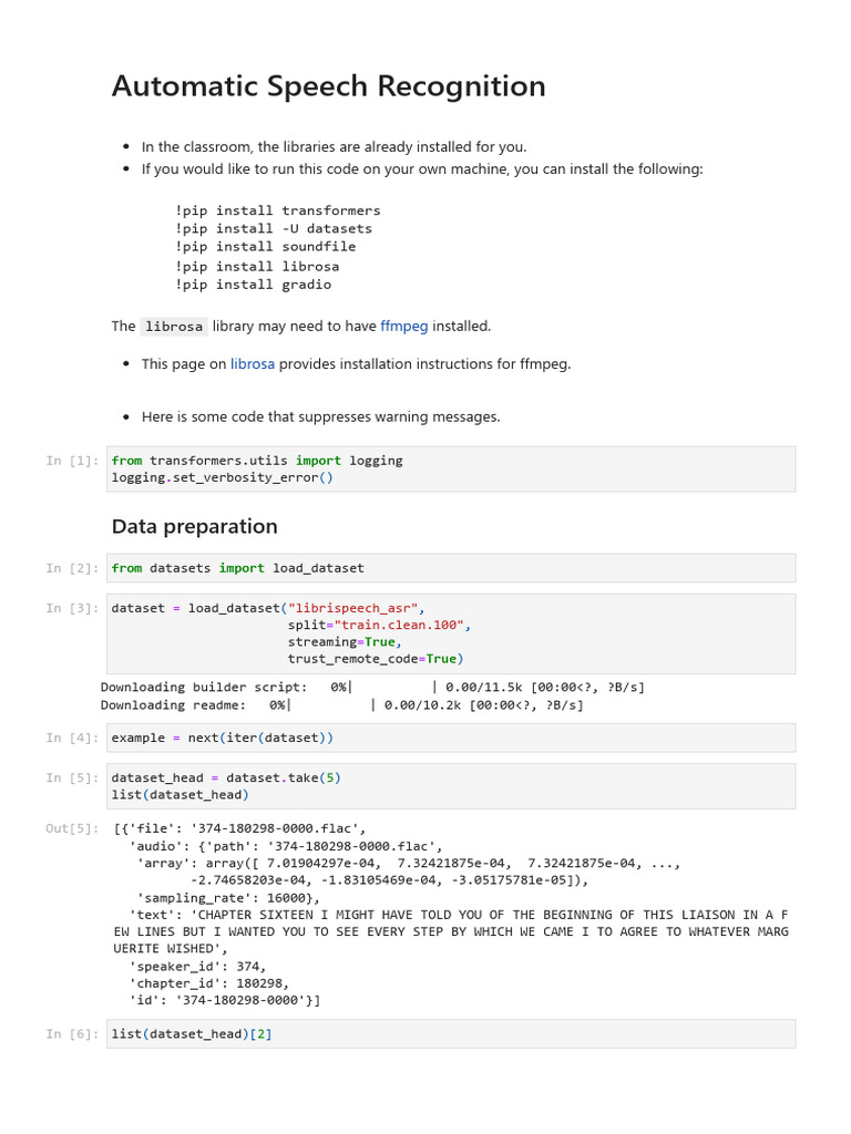 Automatic Speech Recognition Guide | PDF | Computing