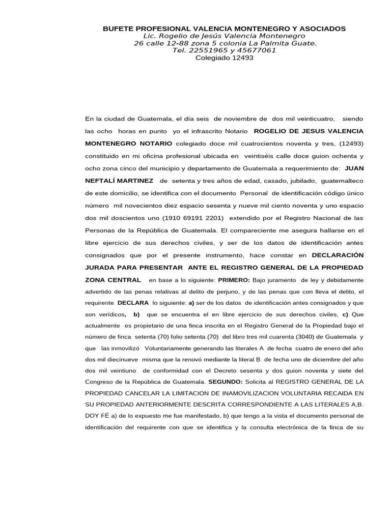 Declaraciones Juradas para Servicios de Agua | PDF | Guatemala | Ley común