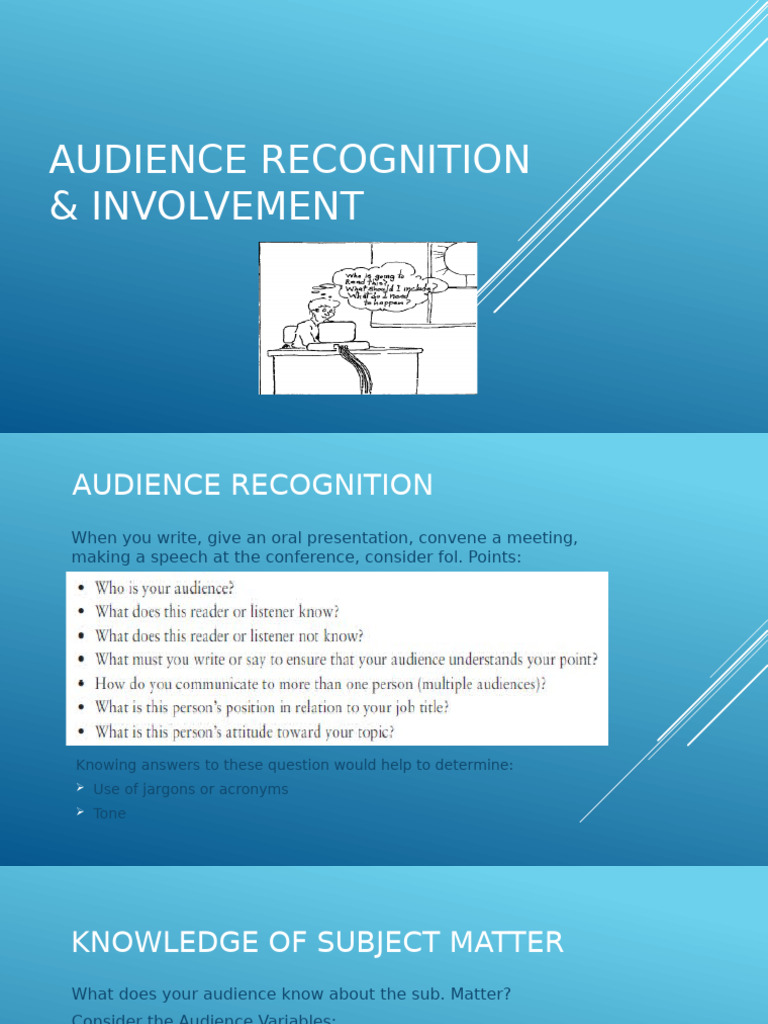 Audience Recognition in Communication | PDF | Communication | English ...
