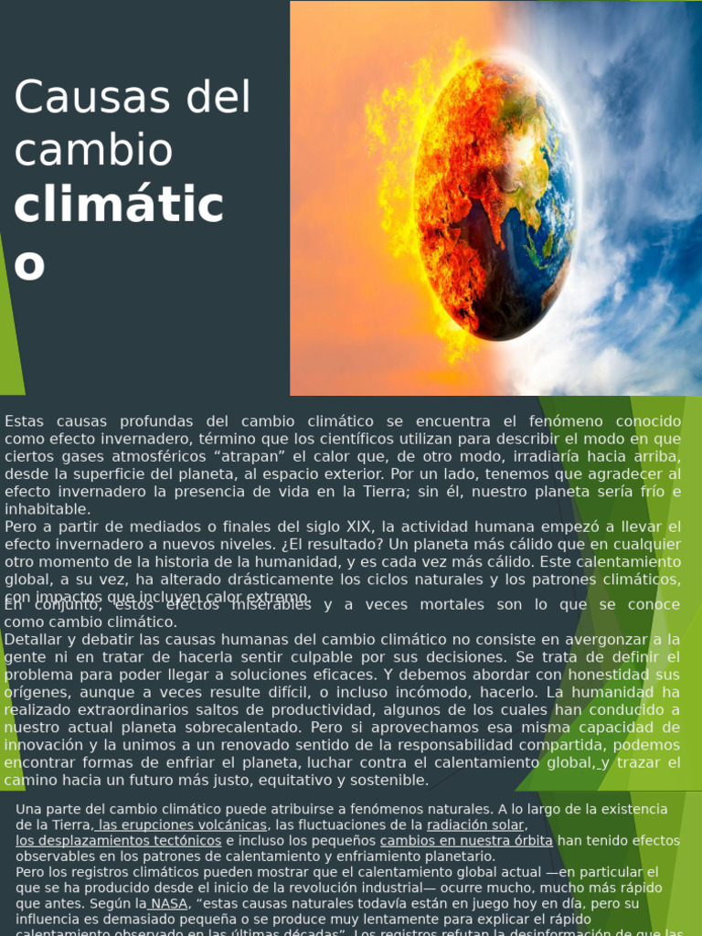 Efectos Del Cambio Climatico | PDF | Cambio climático | Gases de efecto ...