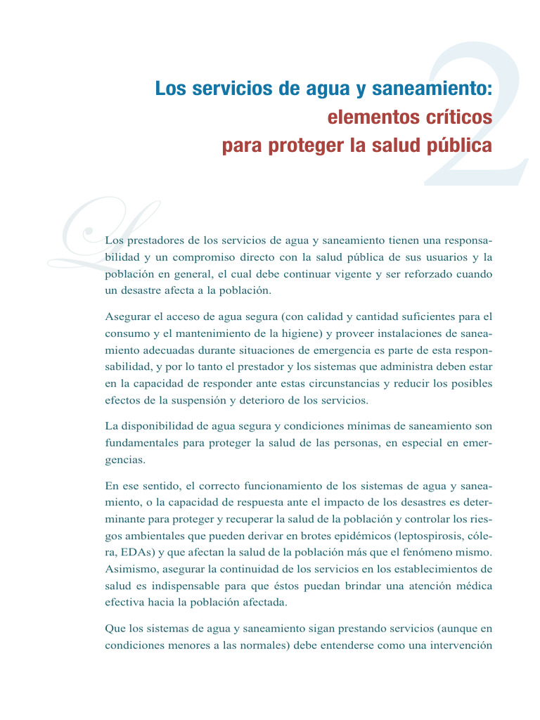 Los Servicios de Agua y Saneamiento | PDF | Saneamiento | Sustentabilidad