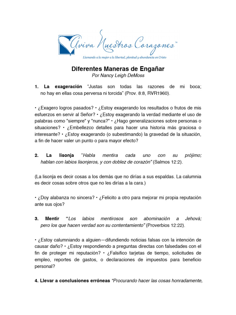 Diferentes Formas de Enganar | PDF | Mentira