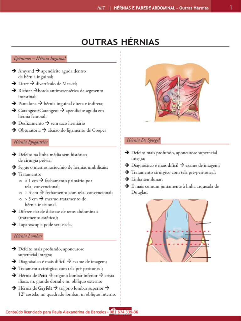 5hrnias e Parede Abdominal - Bnus - Outras Hrnias | PDF | Medicina ...