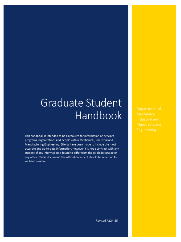 Graduate Handbook for MIME Students | PDF | Postgraduate Education ...