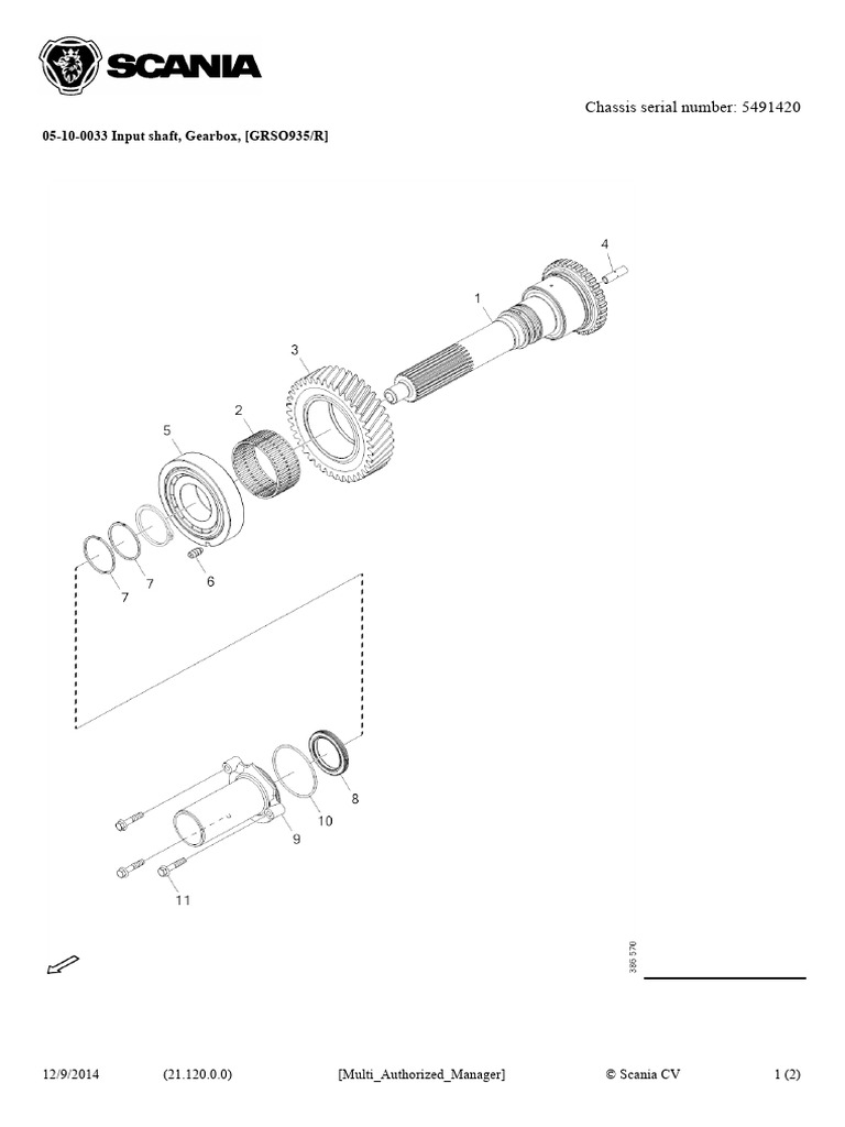 Input Shaft and Gearbox Parts List | PDF