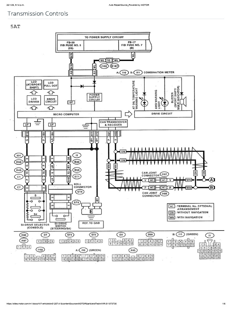 Auto RepairSource - SUBARU OUTBACK 2008 - Automatic Trans, 5 SPEED ...