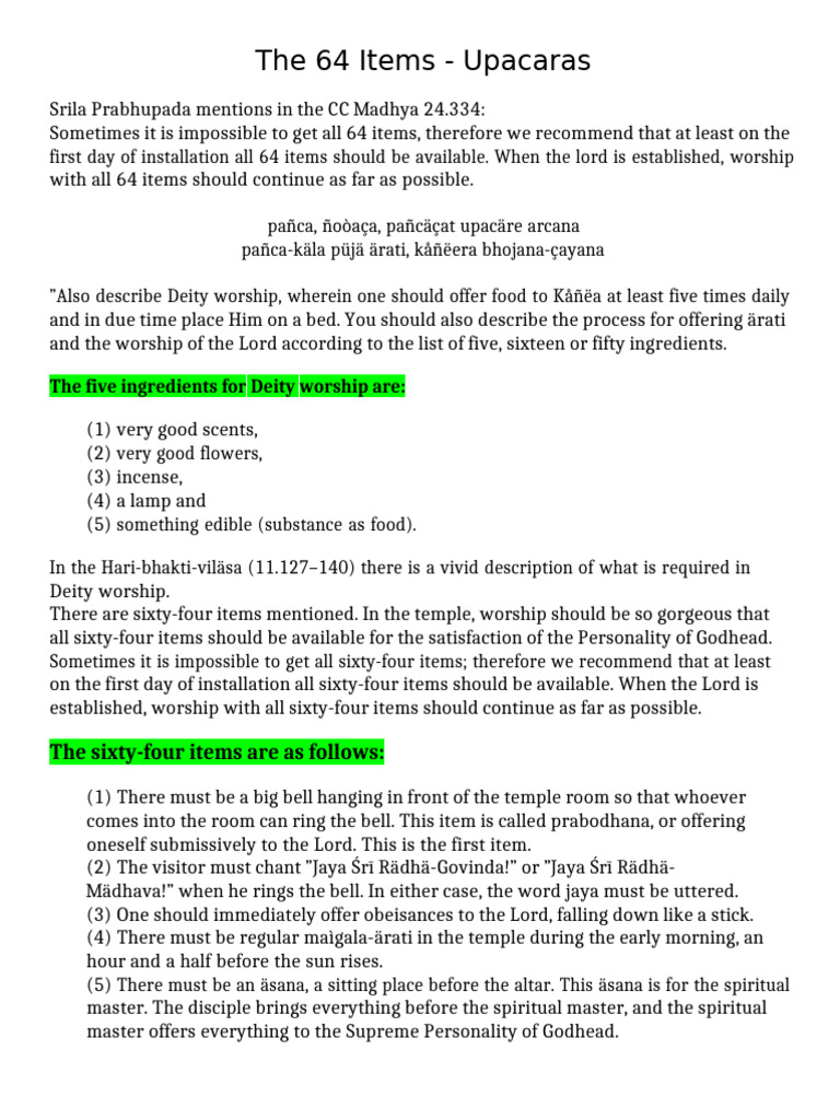 The 64 Items | PDF