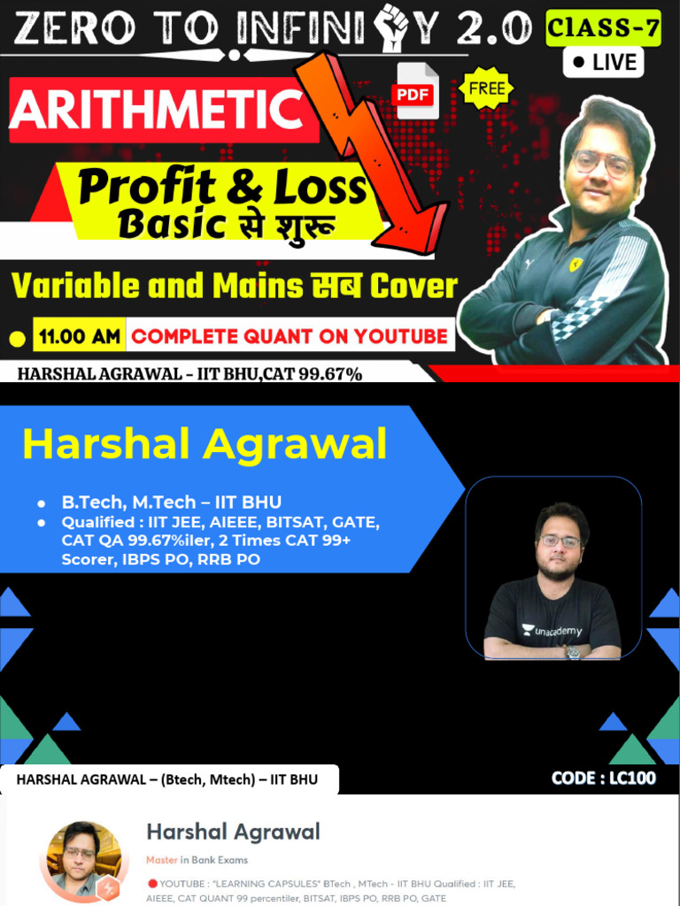 Yt Profit & Loss Zero To Infinity | PDF
