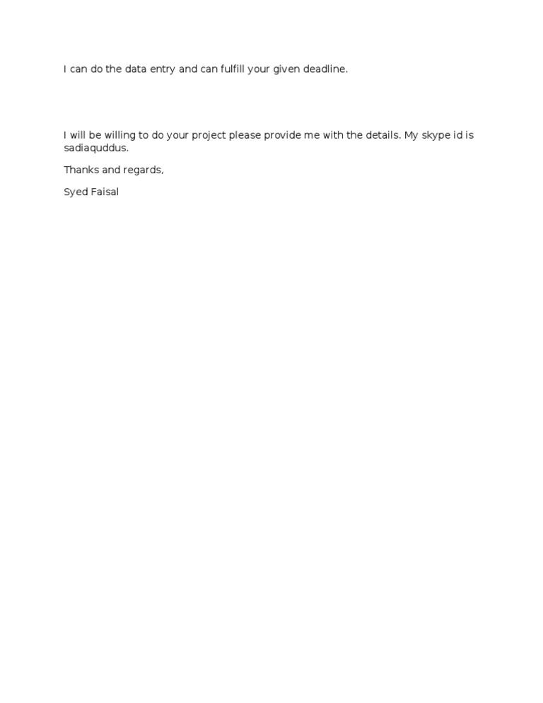 Bidding Message Draft | PDF