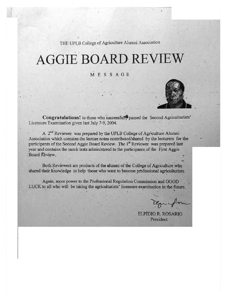 Aggie Reviewer (Old) | PDF