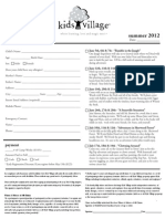 Summer Registration Form 2012