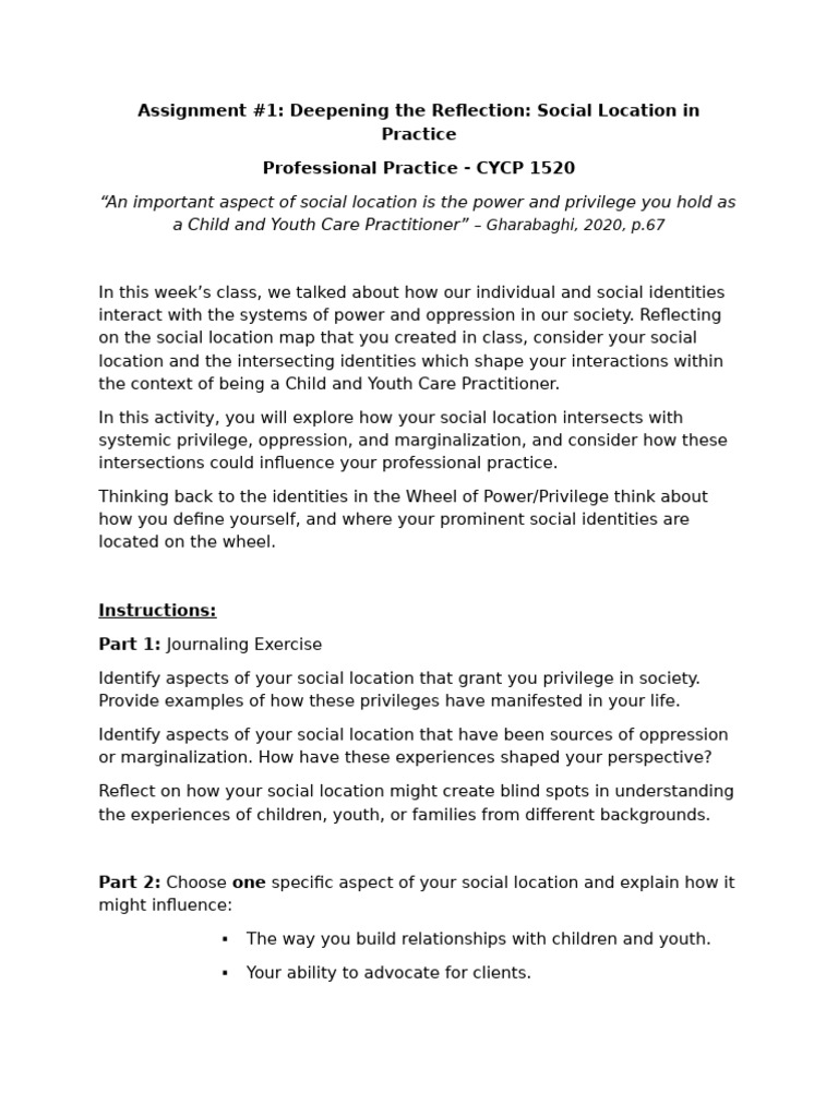 Exploring Social Location in CYC Practice | PDF | Identity (Social ...