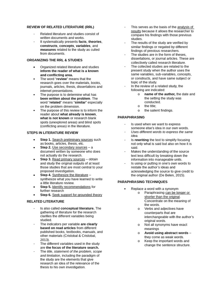 Literature Review and Research Methodology | PDF | Sampling (Statistics ...