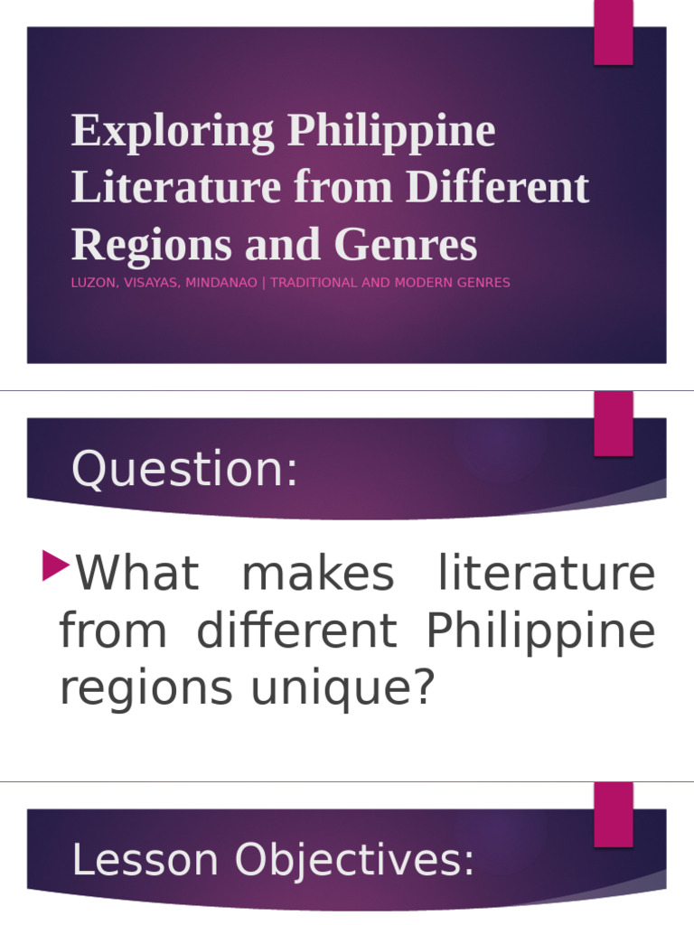 Philippine Literary Diversity Overview | PDF | Epic Poetry | Poetry