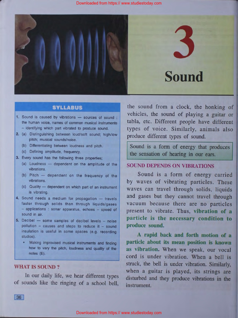 Class 7 Sound Chapter PDF Download | PDF