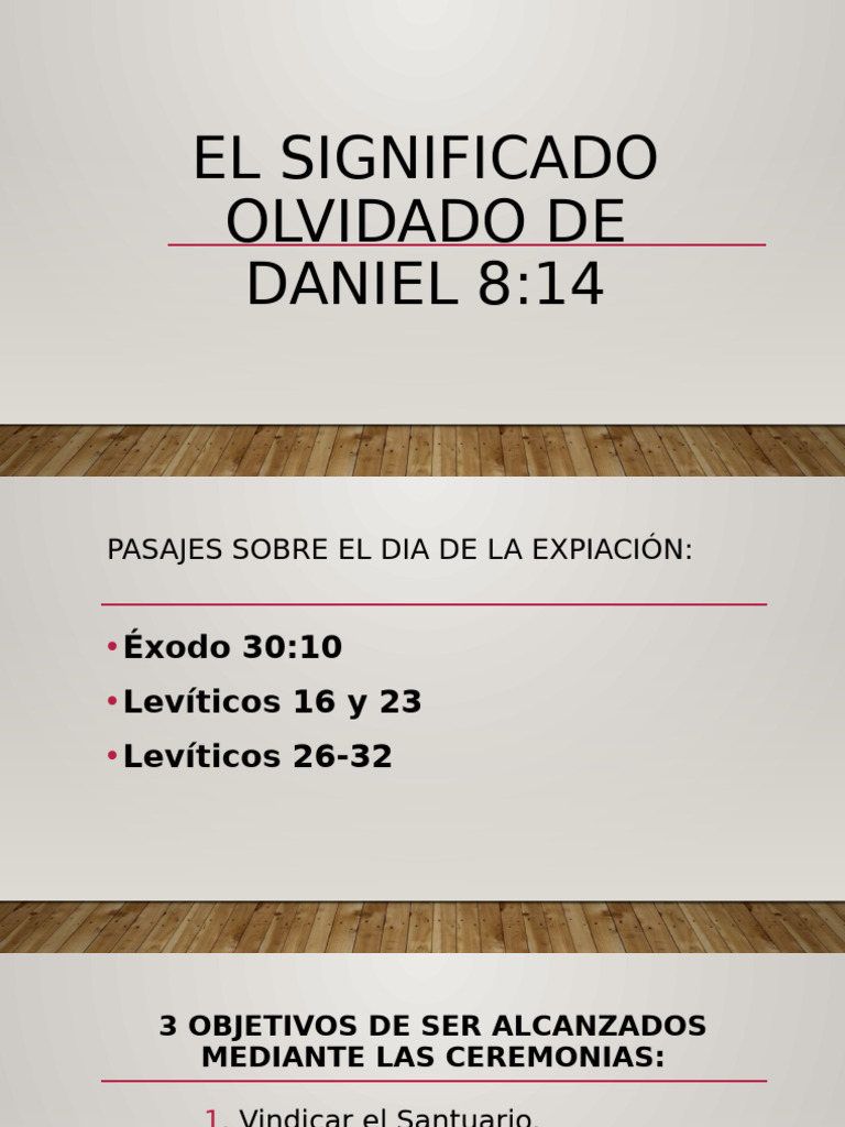 Significado del Olvidado en Daniel 8:14 | PDF