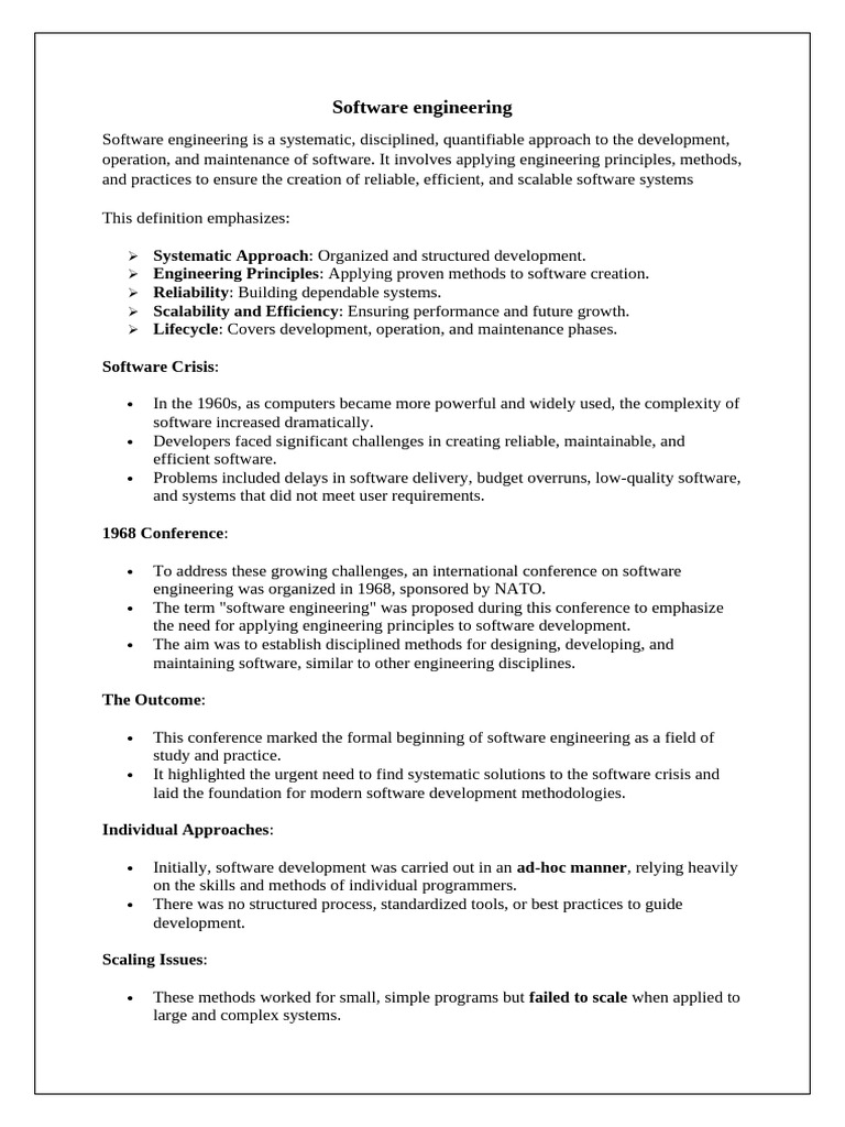 Software Engineering - Lntro | PDF | Software Engineering | Engineering
