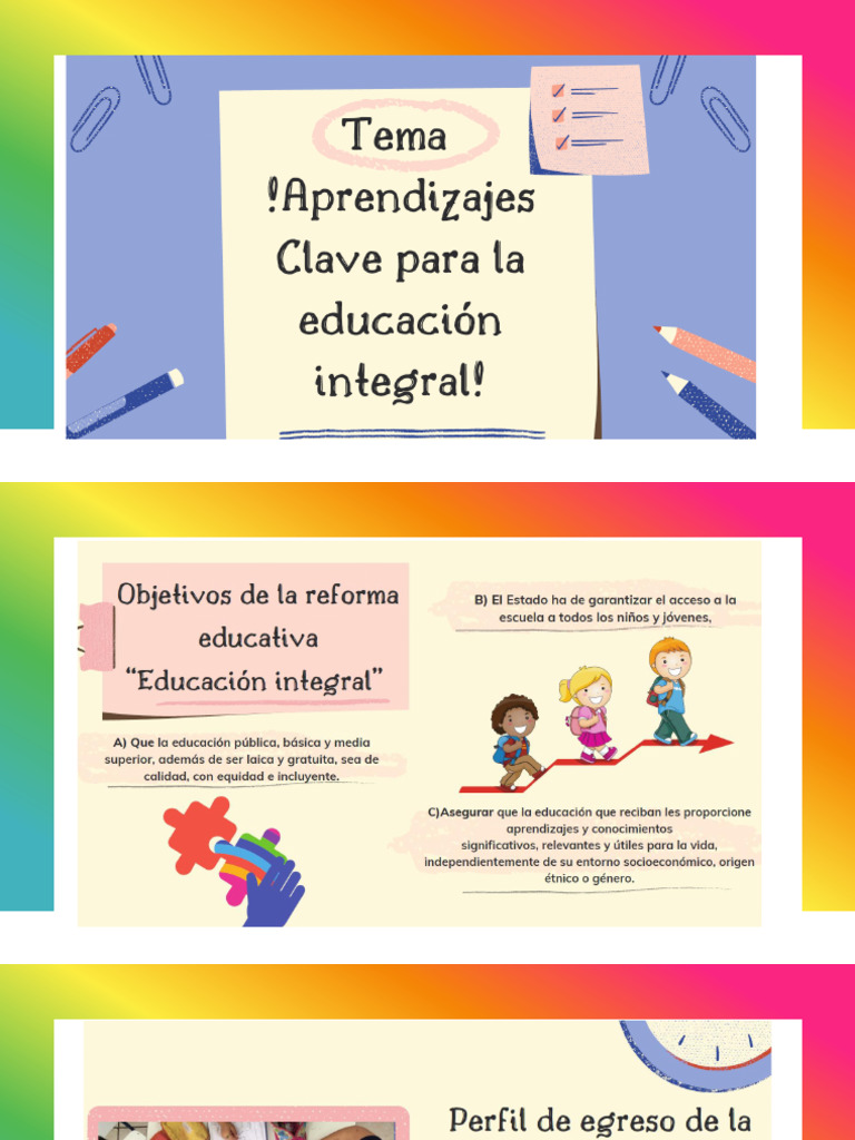 11 Aprendizajes Clave para Educ Integral | PDF