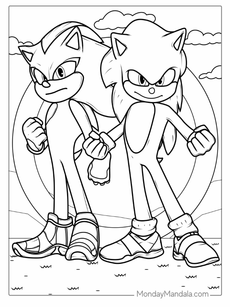 Sonic-And-Knuckles-Coloring-Sheet | PDF