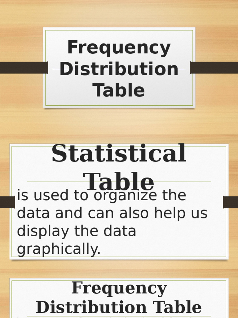 Frequency Distribution Table 3rd | PDF