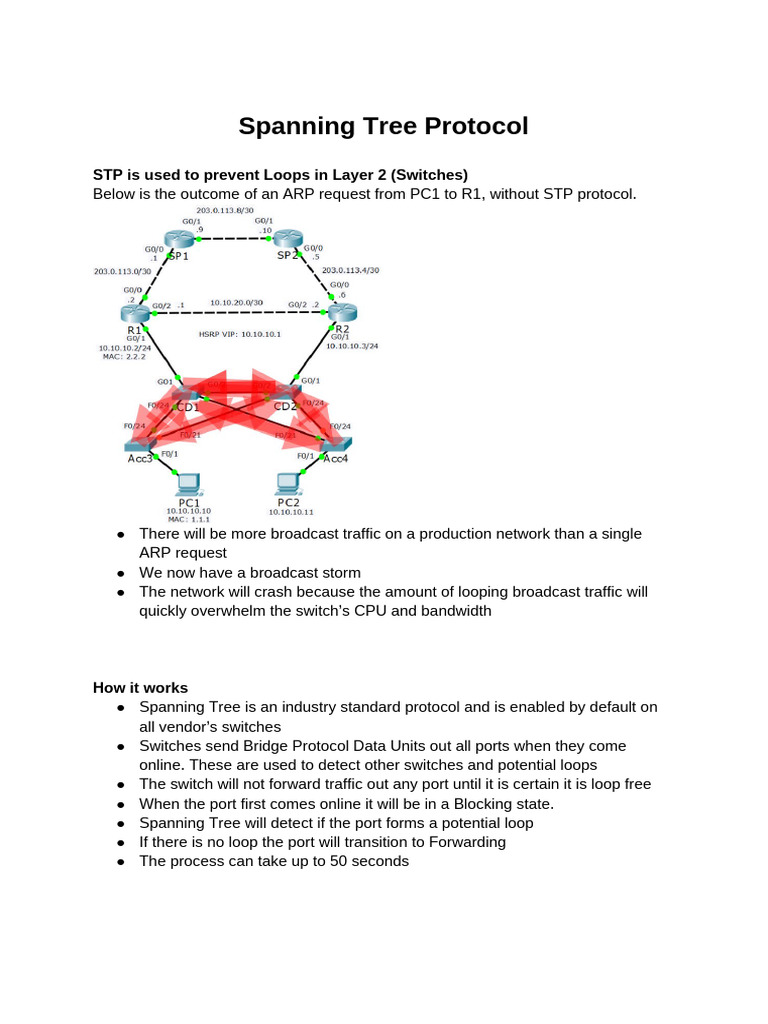 Spanning Tree Protocol | PDF | Computer Science | Physical Layer Protocols