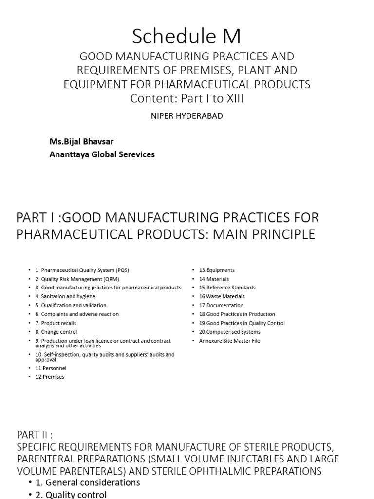 Schedule M: GMP for Pharmaceuticals | PDF | Tablet (Pharmacy)