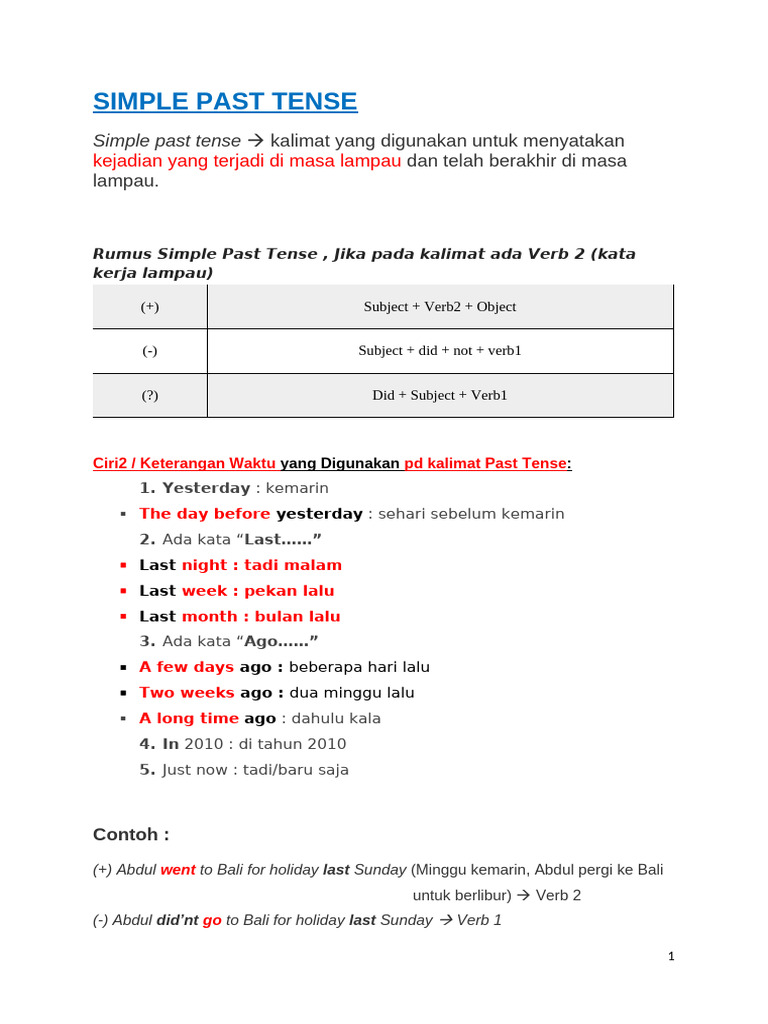 Panduan Lengkap Simple Present Tense | PDF