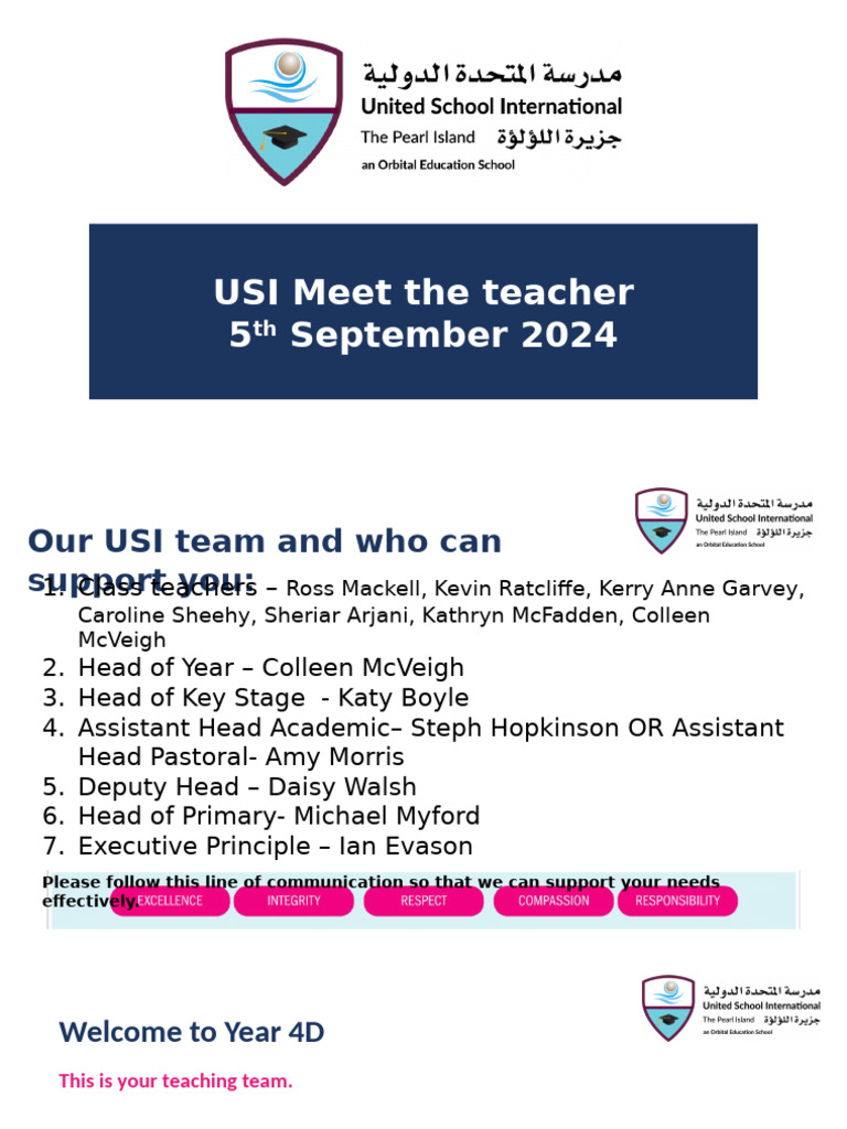 USI Year 4D Teacher Introduction Guide | PDF | Mathematics | Learning