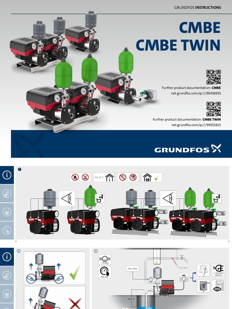 Grundfos CMBE Pump Instructions | PDF