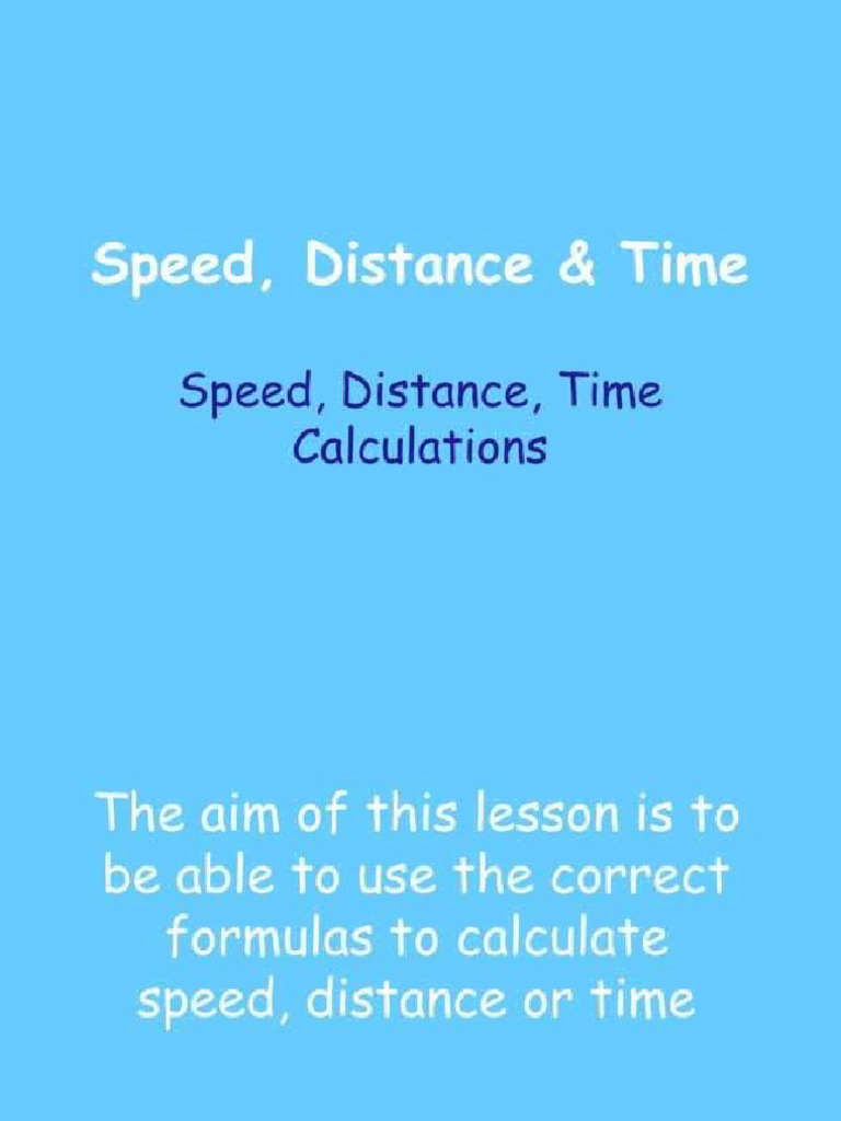 Distance, Time, Graph-Zara | PDF