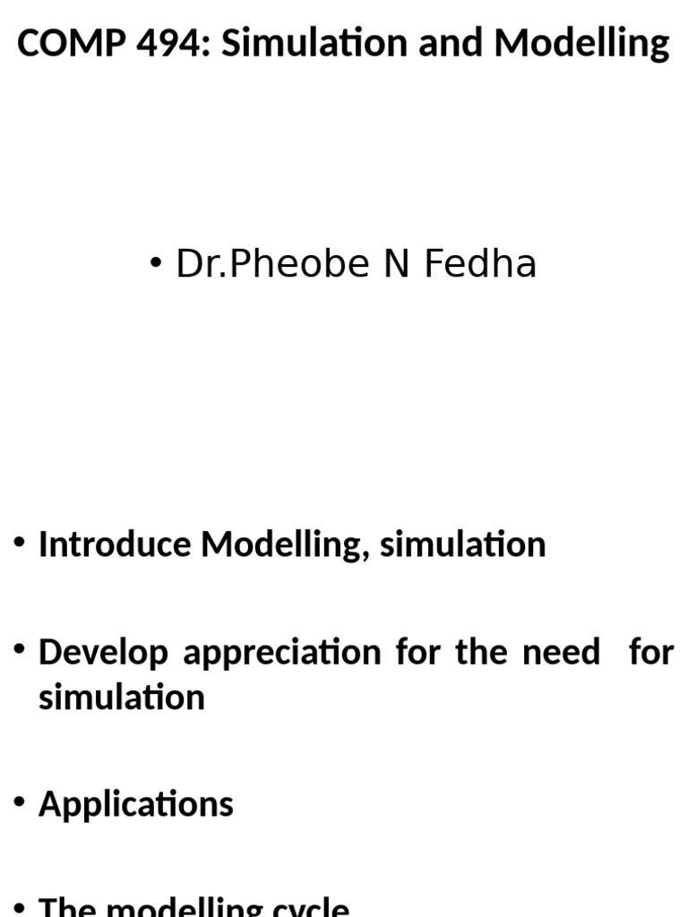 Simulation and Modelling | PDF | Conceptual Model | Simulation