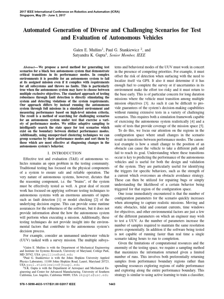 Automated Generation of Diverse and Challenging Scenarios For Test and ...