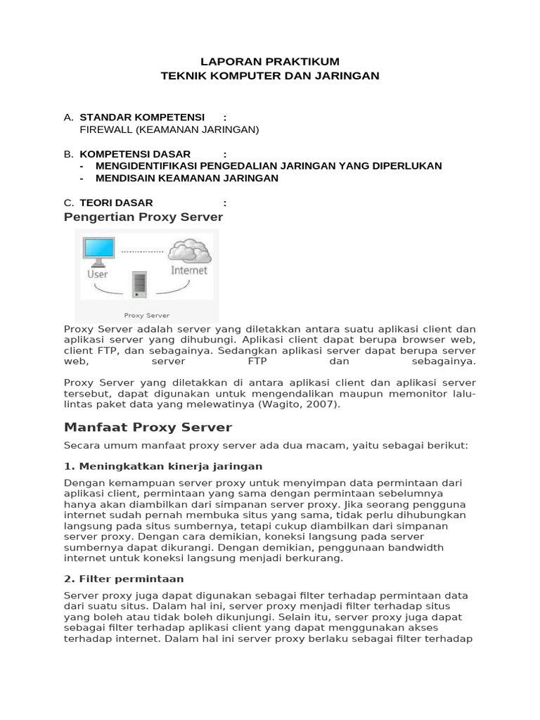 Manfaat dan Fungsi Proxy Server dalam Jaringan | PDF