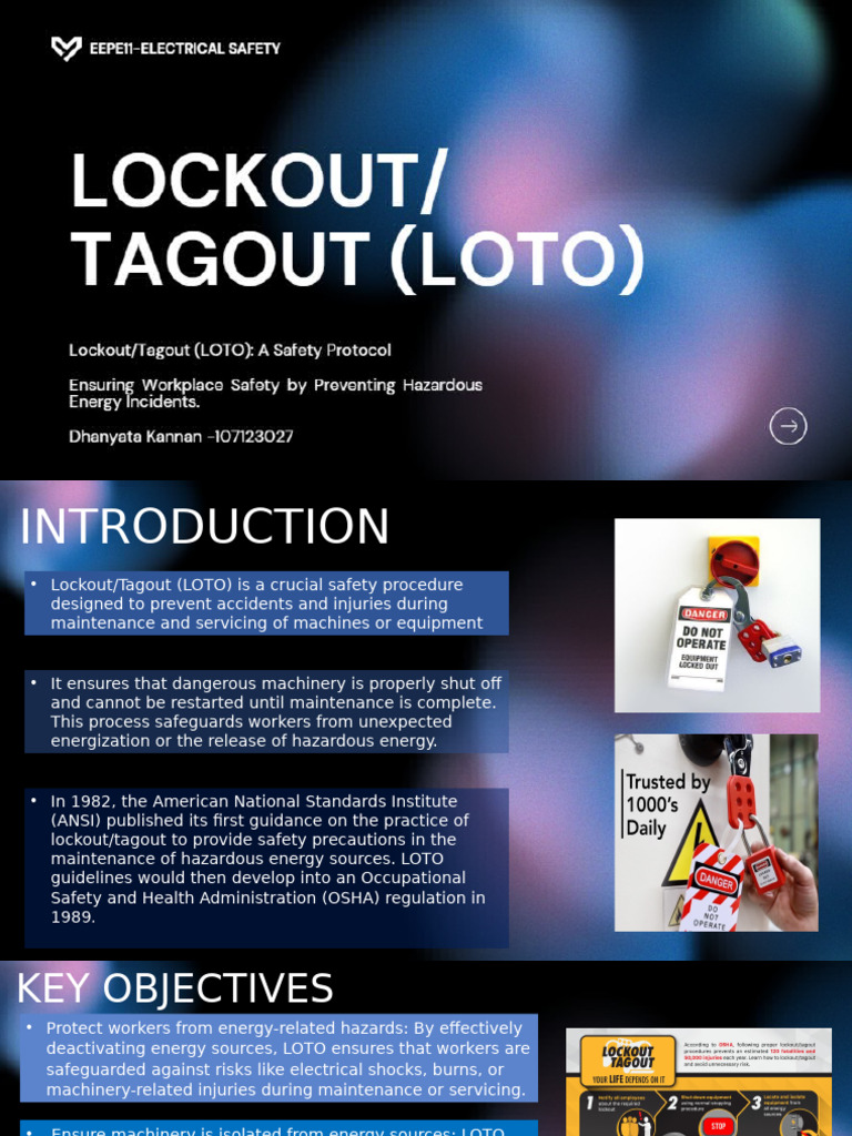 Lockout/Tagout Safety Guide | PDF | Safety | Occupational Safety And Health
