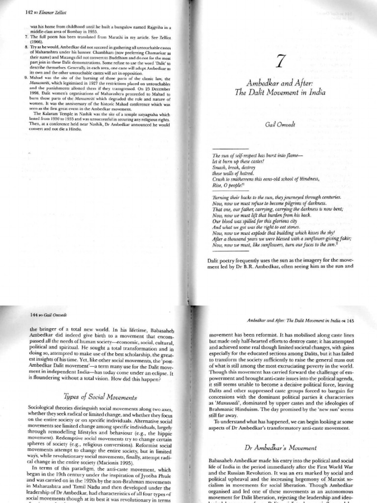 G Omved Ambedkar and Dalit Identity | PDF | Dalit | Marxism