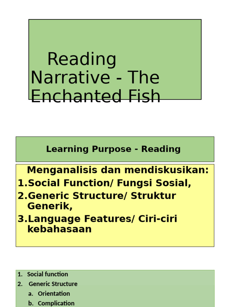 Enchanted Fish Narrative Analysis Guide | PDF | Adverb | Verb