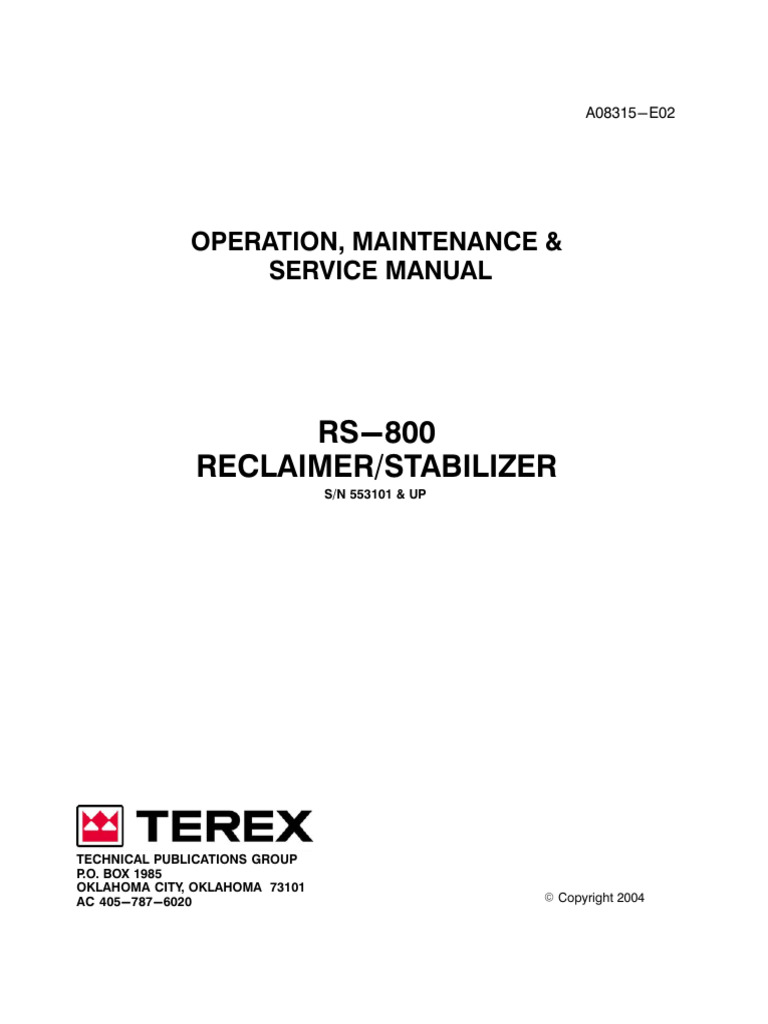 RS 800 Stabilizater | PDF | Asbestos | Pump