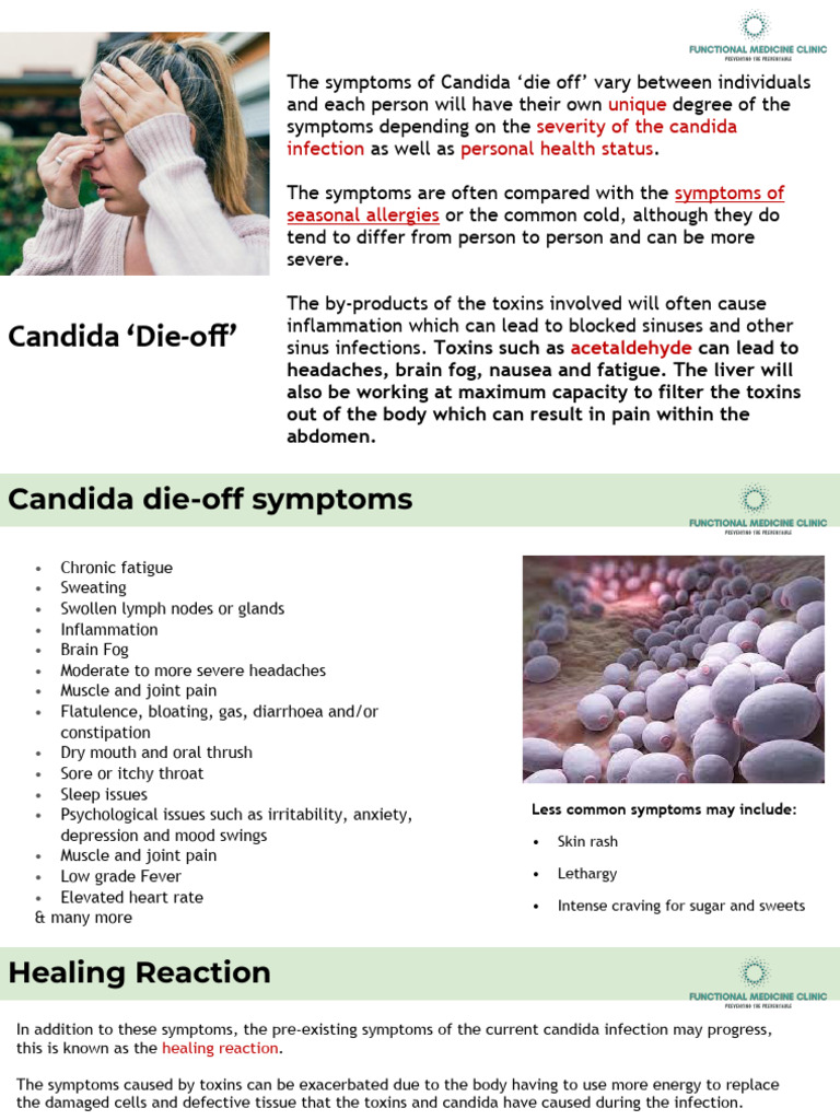 FMC - Dieoff Symptoms & Strategies To Minimize | PDF | Candidiasis | Pain