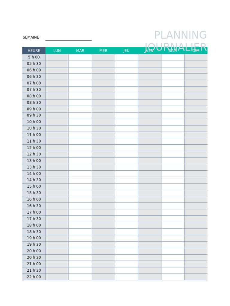 Weekly Schedule Planner Template | PDF